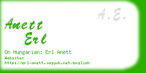 anett erl business card